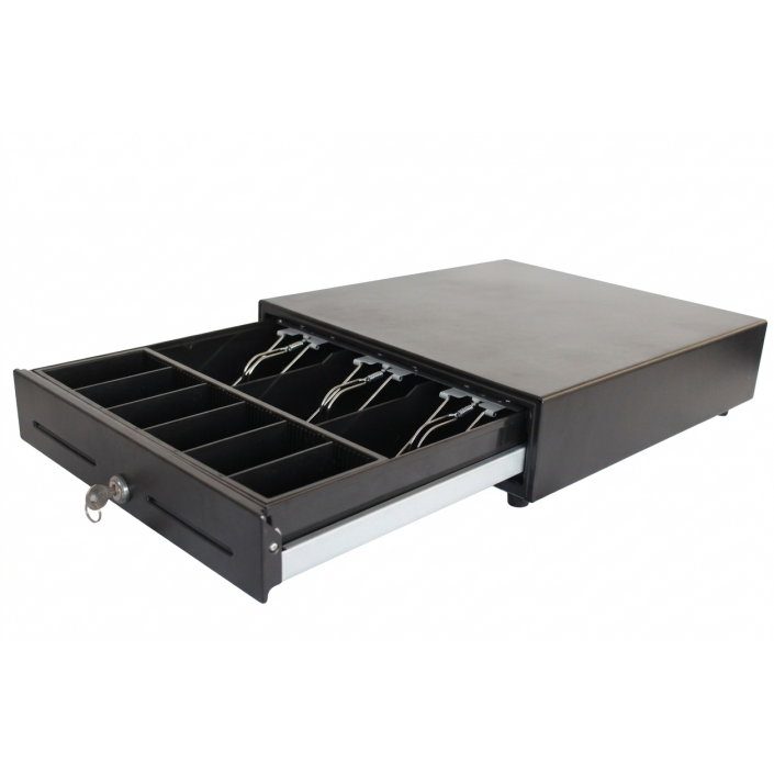 Sertar de bani Adpos HS330G, 4B/8M, 6V (RJ11), negru