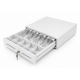 Sertar de bani Adpos HS360A-WHITE, 4B/8M, 6V, RJ11, alb (Șină Metalică)