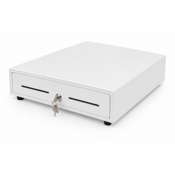 Sertar de bani Adpos HS360A-WHITE, 4B/8M, 6V, RJ11, alb (Șină Metalică)
