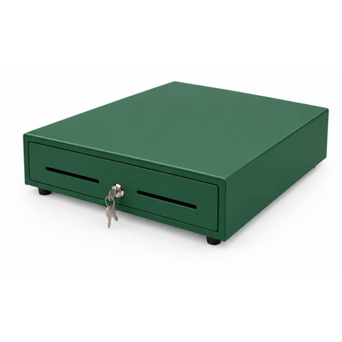 Sertar de bani Adpos HS360A-GREEN, 4B/8M, 6V, RJ11, verde (Șină Metalică)
